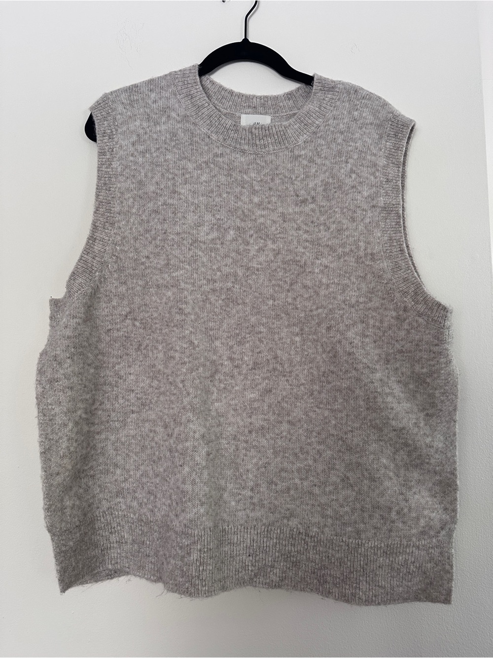 Grey Sleeveless Knit Vest - Lightweight Women's Sweater